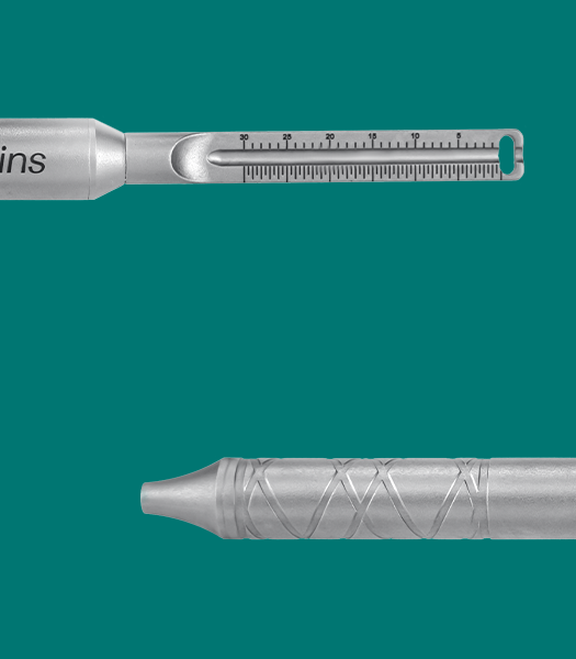 Dental Mirror Handle with Ruler